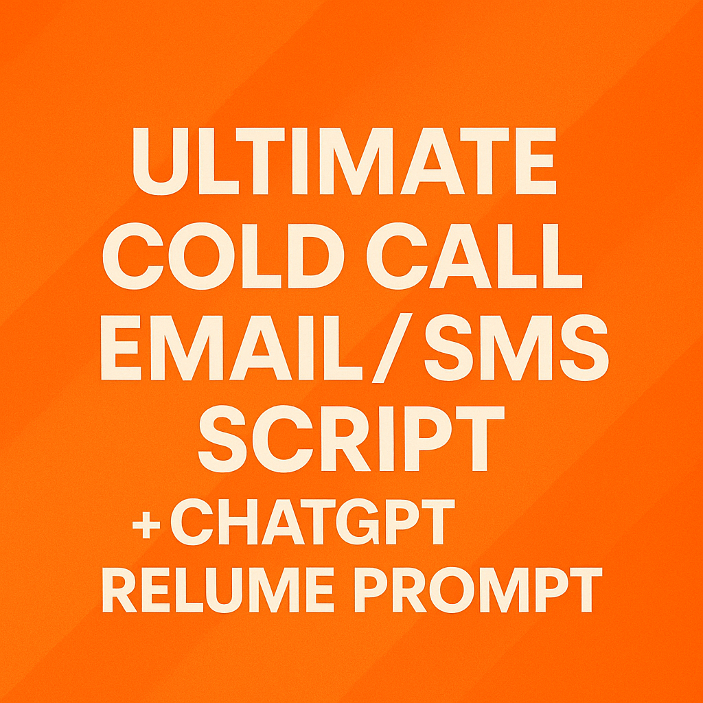 Ultimate cold call email/sms script + chatgpt relume prompt
